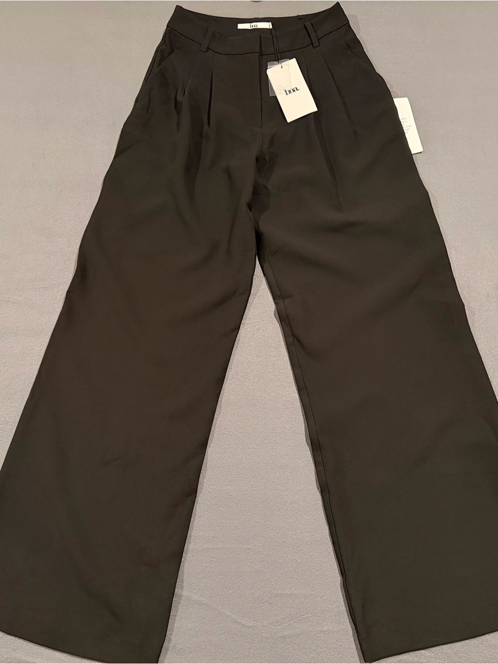 Wide-Leg Black Boot Cut Trousers - IKKE